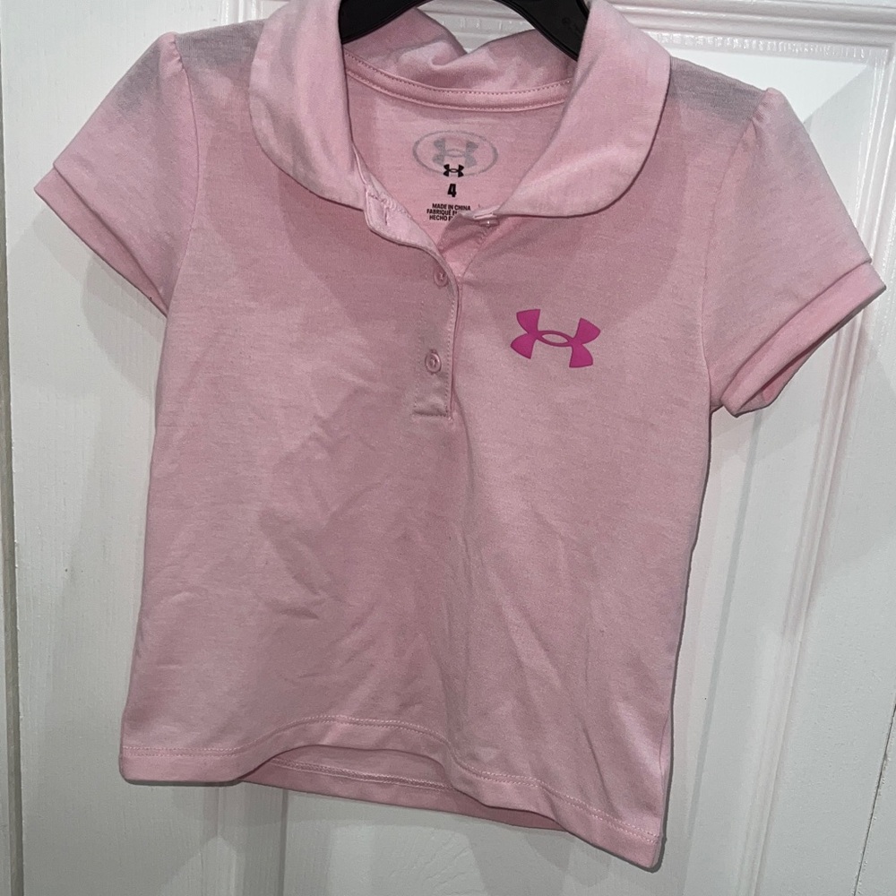 Under Armour Light Pink Kids Polo